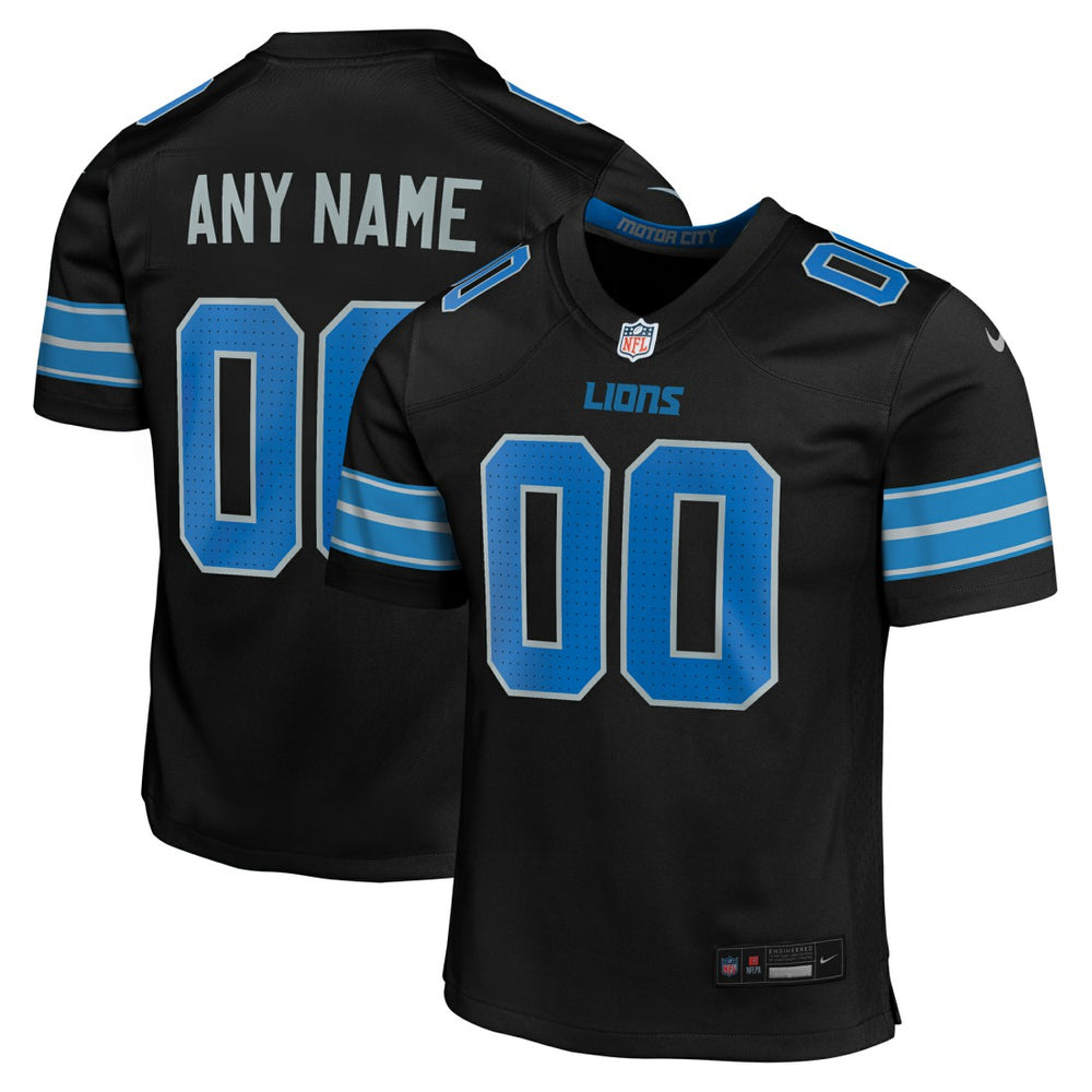 Nike Detroit Lions Youth Alternate Custom Game Jersey Black