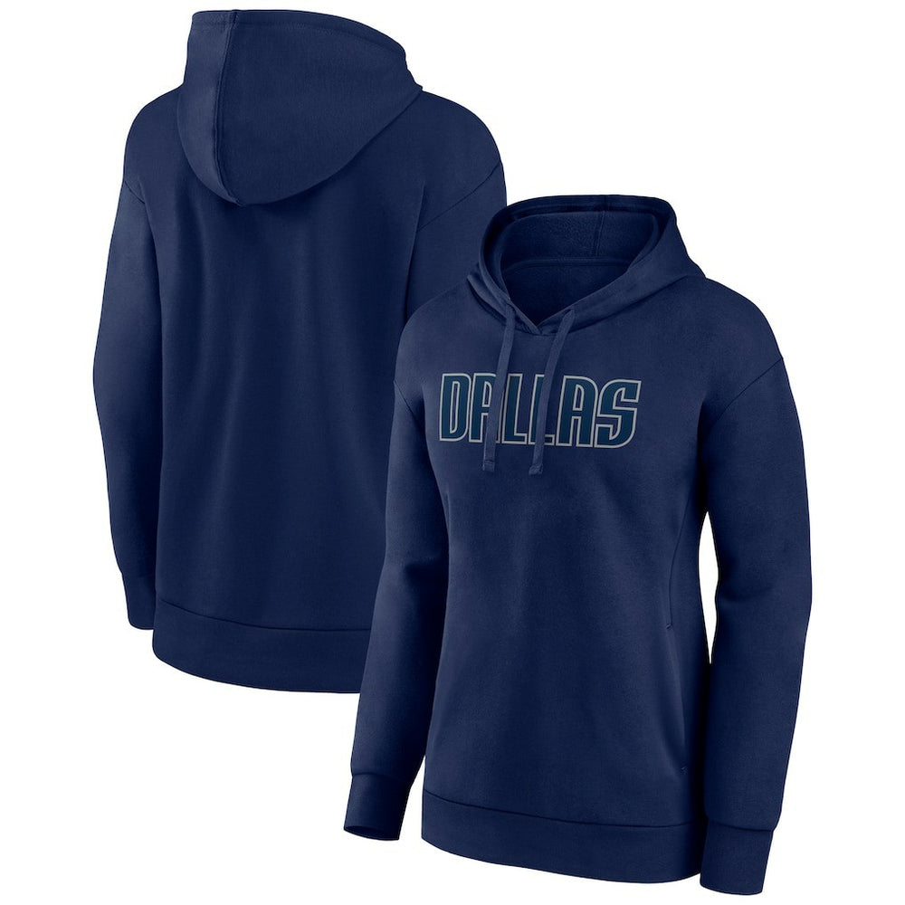 Dallas Mavericks Women's Wordmark Pullover Hoodie Navy