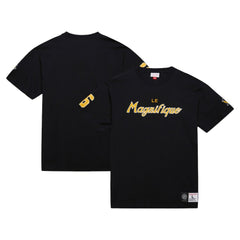 Mario Lemieux Pittsburgh Penguins Mitchell & Ness Premium Nickname Vintage Logo T-Shirt - Black - NHL 201297204