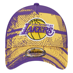 Los Angeles Lakers Tip Off A-Frame Trucker 9FORTY Adjustable Hat Purple/Gold | New Era Lifestyle