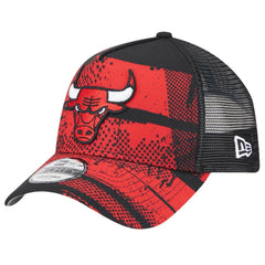 Chicago Bulls Tip Off A-Frame Trucker 9FORTY Adjustable Hat Black/Red | New Era outlet