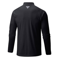 Athletics Columbia Terminal Tackle Omni-Shade Raglan Quarter-Zip Pullover Top - Black - Columbia Lifestyle