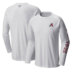 Arizona Diamondbacks Columbia Terminal Tackle Long Sleeve T-Shirt - White - Columbia Online