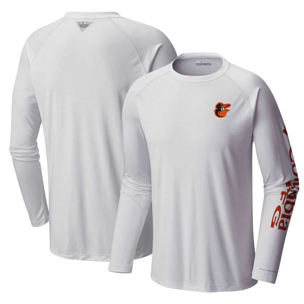 Baltimore Orioles Columbia Terminal Tackle Long Sleeve T-Shirt - White - Columbia Lifestyle