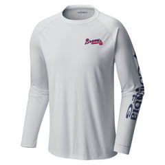 Atlanta Braves Columbia Terminal Tackle Long Sleeve T-Shirt - White - Columbia Sale