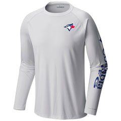 Toronto Blue Jays Columbia Terminal Tackle Long Sleeve T-Shirt - White - Columbia Discount