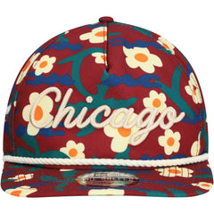 Chicago Bulls Vacation Floral Golfer Snapback Hat Crimson | New Era Lifestyle