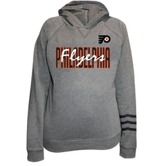 Philadelphia Flyers Fanatics Women's Plus Size Lightweight Fleece Raglan Pullover Hoodie - Heather Gray - NHL 201302751
