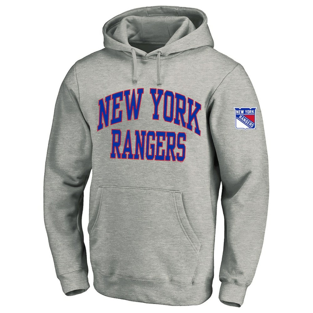 New York Rangers Fanatics Big & Tall Fleece Pullover Hoodie - Heather Gray - NHL 201302793