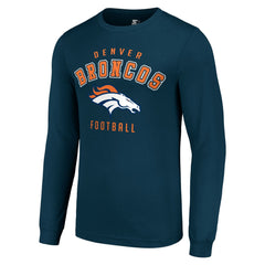 Denver Broncos Starter Long Sleeve T-Shirt Navy