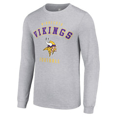 Minnesota Vikings Starter Long Sleeve T-Shirt Heather Gray