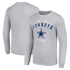Dallas Cowboys Starter Long Sleeve T-Shirt Heather Gray