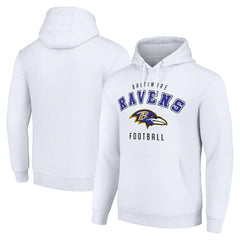 Baltimore Ravens Starter Unisex Logo Pullover Hoodie White