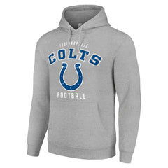 Indianapolis Colts Starter Unisex Logo Pullover Hoodie Heather Gray