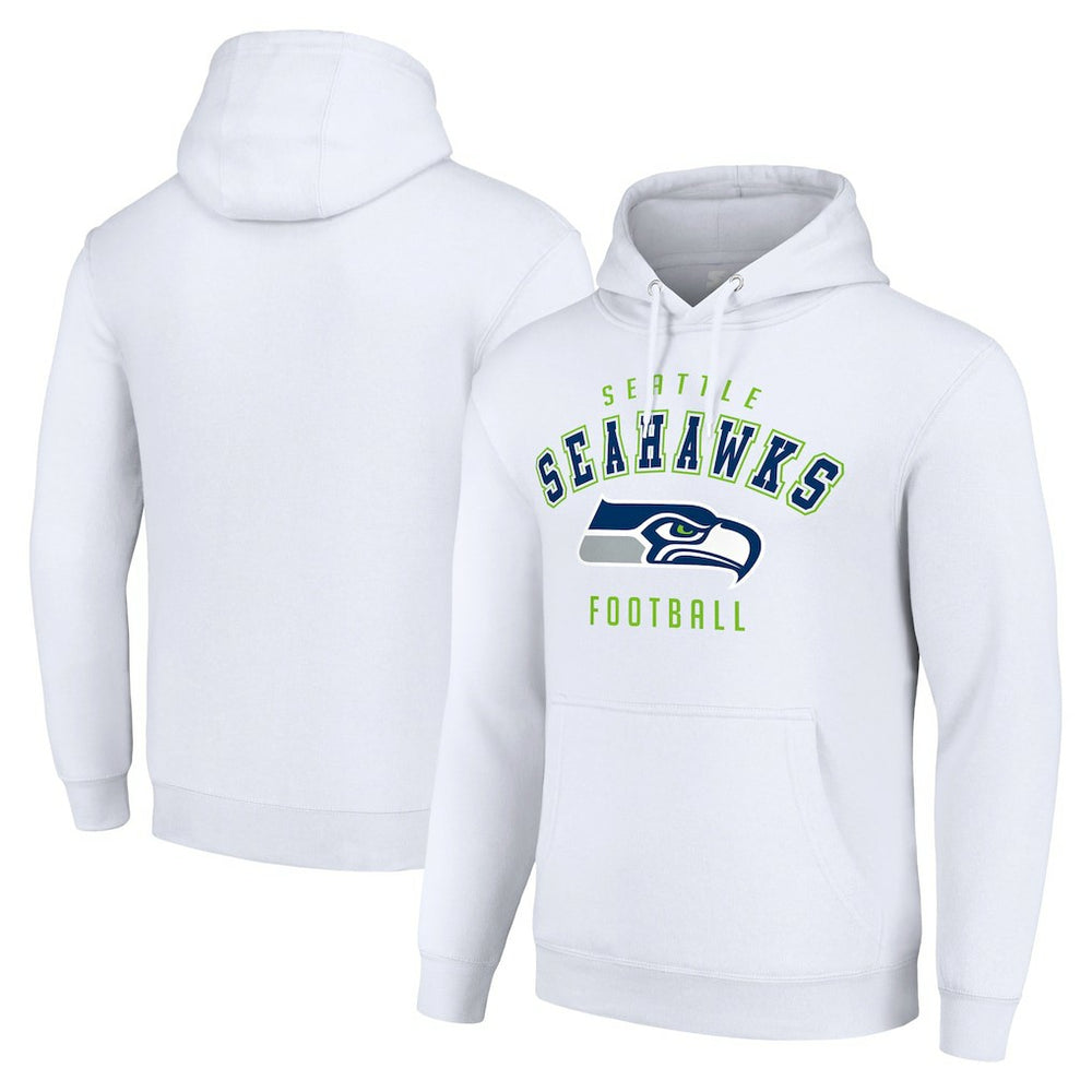 Seattle Seahawks Starter Unisex Logo Pullover Hoodie White
