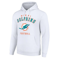 Miami Dolphins Starter Unisex Logo Pullover Hoodie White