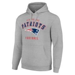 New England Patriots Starter Unisex Logo Pullover Hoodie Heather Gray