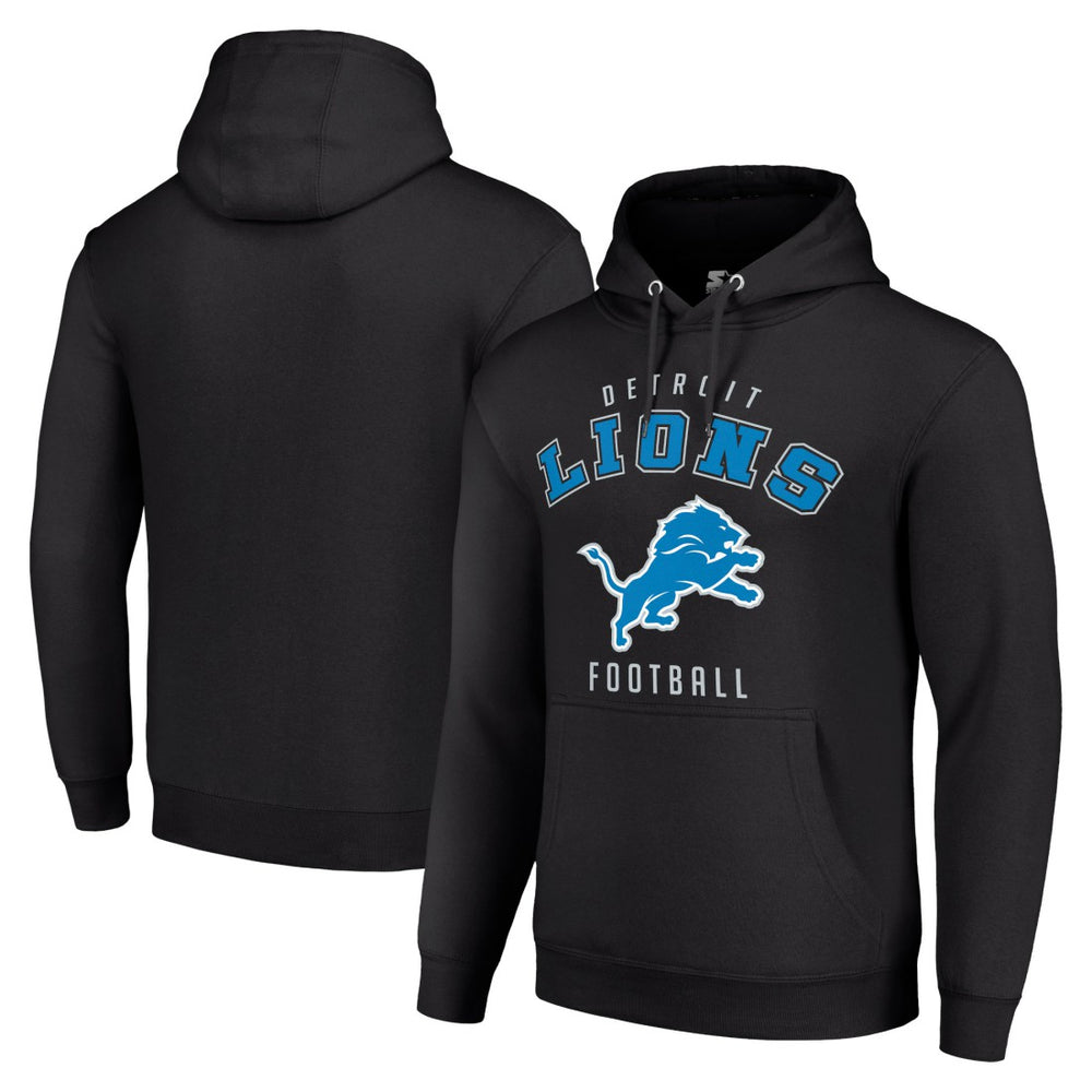 Detroit Lions Starter Unisex Logo Pullover Hoodie Black