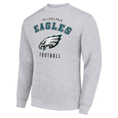 Philadelphia Eagles Starter Team Logo Pullover Sweatshirt Heather Gray