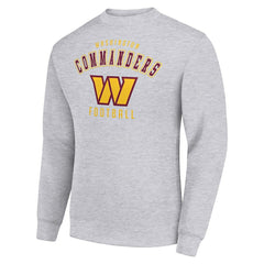Washington Commanders Starter Team Logo Pullover Sweatshirt Heather Gray