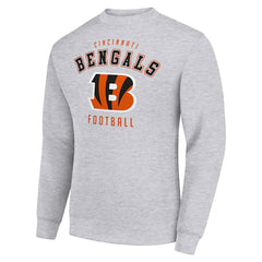 Cincinnati Bengals Starter Team Logo Pullover Sweatshirt Heather Gray