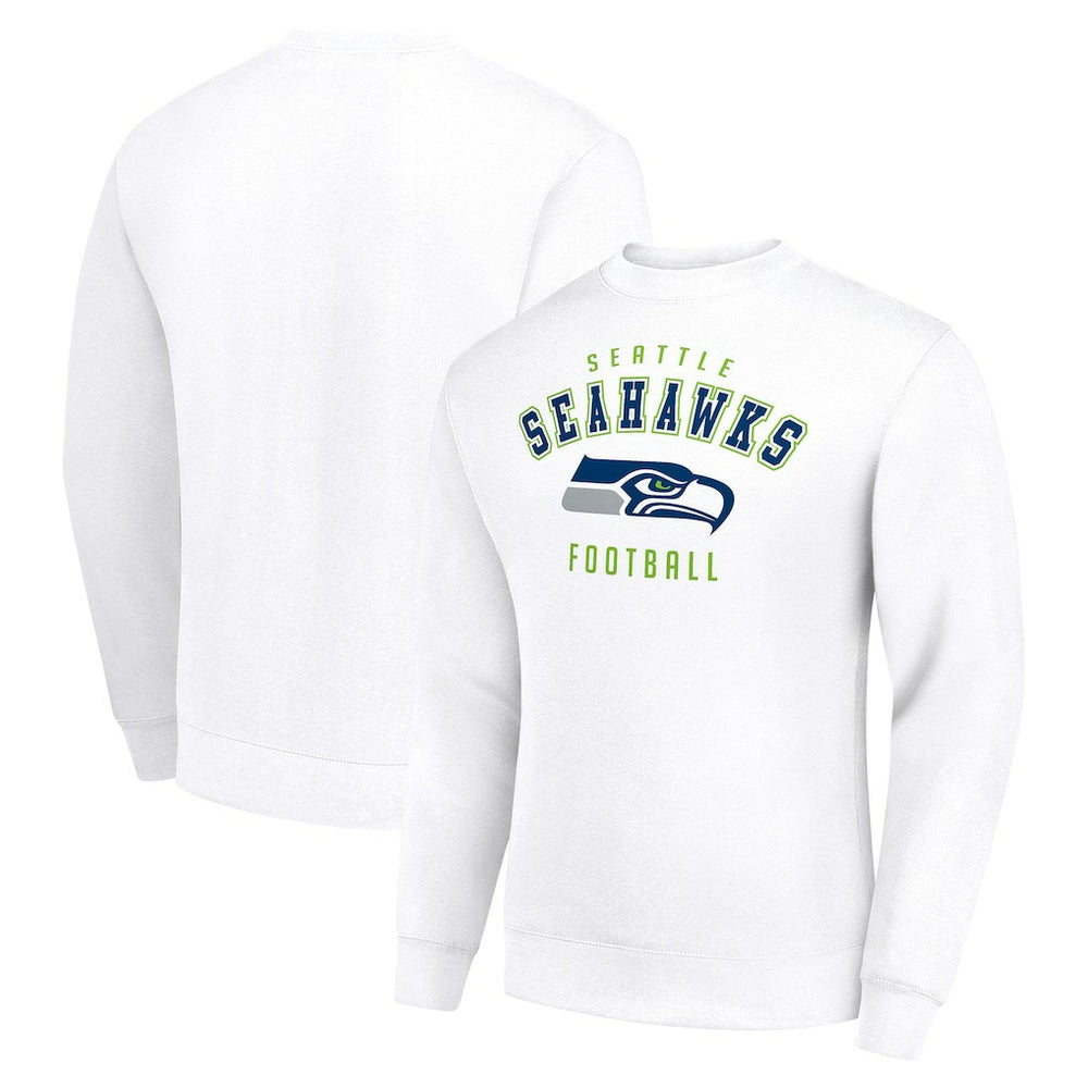Seattle Seahawks Starter Team Logo Pullover Sweatshirt White