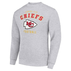 Kansas City Chiefs Starter Team Logo Pullover Sweatshirt Heather Gray