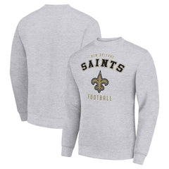 New Orleans Saints Starter Team Logo Pullover Sweatshirt Heather Gray