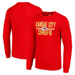 Kansas City Chiefs Starter Team Mesh Print Graphic Long Sleeve T-Shirt Red