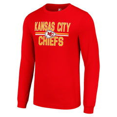 Kansas City Chiefs Starter Team Mesh Print Graphic Long Sleeve T-Shirt Red