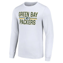 Green Bay Packers Starter Team Mesh Print Graphic Long Sleeve T-Shirt White
