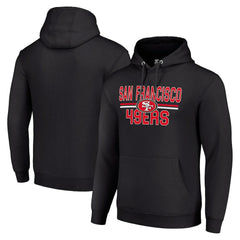 San Francisco 49ers Starter Unisex Team Mesh Print Graphic Tri-Blend Pullover Hoodie Black