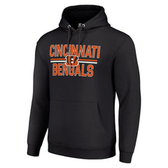 Cincinnati Bengals Starter Unisex Team Mesh Print Graphic Tri-Blend Pullover Hoodie Black
