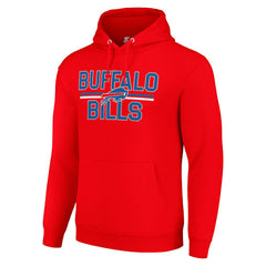 Buffalo Bills Starter Unisex Team Mesh Print Graphic Tri-Blend Pullover Hoodie Red