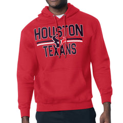 Houston Texans Starter Unisex Team Mesh Print Graphic Tri-Blend Pullover Hoodie Red