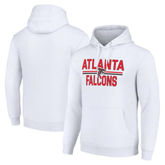 Atlanta Falcons Starter Unisex Team Mesh Print Graphic Tri-Blend Pullover Hoodie White