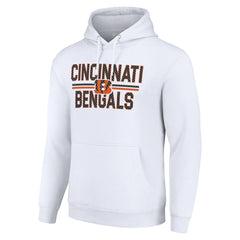 Cincinnati Bengals Starter Unisex Team Mesh Print Graphic Tri-Blend Pullover Hoodie White
