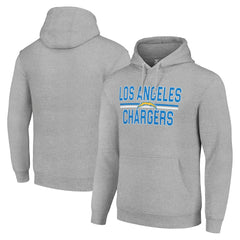Los Angeles Chargers Starter Unisex Team Mesh Print Graphic Tri-Blend Pullover Hoodie Heather Gray