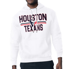 Houston Texans Starter Unisex Team Mesh Print Graphic Tri-Blend Pullover Hoodie White