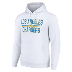 Los Angeles Chargers Starter Unisex Team Mesh Print Graphic Tri-Blend Pullover Hoodie White