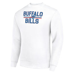Buffalo Bills Starter Team Mesh Print Graphic Pullover Sweatshirt White