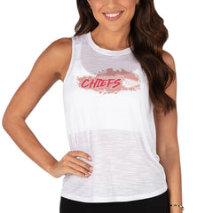 Kansas City Chiefs Concepts Sport Women's Infuse Lightweight Slub Knit Tank Top White