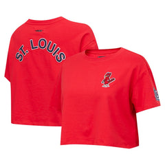 Washington Nationals Pro Standard Women's Classic SJ Cropped Boxy T-Shirt - Red - MLB on Sale