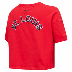 Washington Nationals Pro Standard Women's Classic SJ Cropped Boxy T-Shirt - Red - MLB on Sale