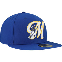 Milwaukee Brewers New Era Duo Logo 2.0 59FIFTY Fitted Hat - Royal - New Era Lifestyle