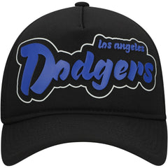 Los Angeles Dodgers New Era Retro Bold A-Frame Trucker 9FORTY Adjustable Hat - Black - New Era on Sale