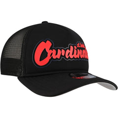 St. Louis Cardinals New Era Retro Bold A-Frame Trucker 9FORTY Adjustable Hat - Black - New Era Discount