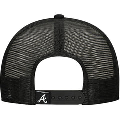 Atlanta Braves New Era Retro Bold A-Frame Trucker 9FORTY Adjustable Hat - Black - New Era Sale