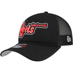 Cincinnati Reds New Era Retro Bold A-Frame Trucker 9FORTY Adjustable Hat - Black - New Era Online