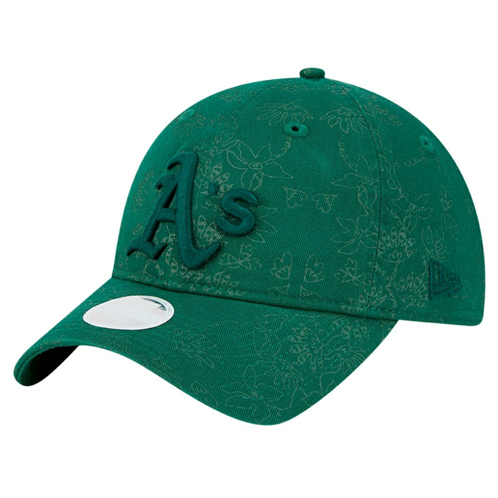 Athletics New Era Women's Tonal Floral 9TWENTY Adjustable Hat - Green - New Era Online